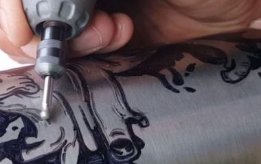 Приемы гравировки на металле с помощью бормашины