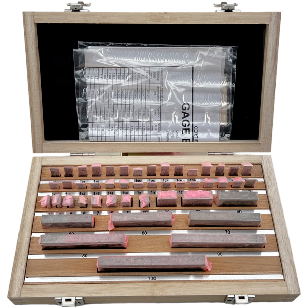 Набор концевых мер длины 1-100 мм, 47 шт. в наборе, класс точности 1