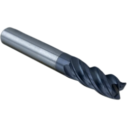 Концевая фреза с плоским торцом 4 зуба, HRC 60, 6х15х6х50L, Угол спирали 38°-40°