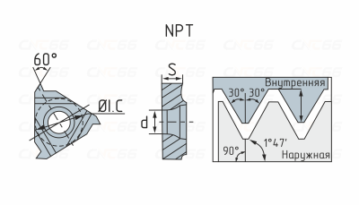 16IR115NPT-HR52013 Пластина резьбовая