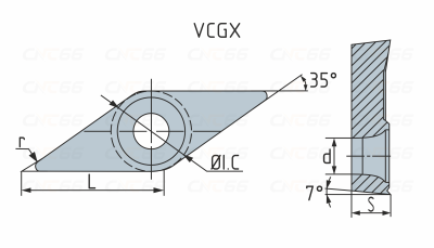VCGX160404-AL-WGNN20 Пластина токарная Wolverine