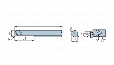PSBUR5-20L-R0.2-KTX Мини-резец для продольного растачивания