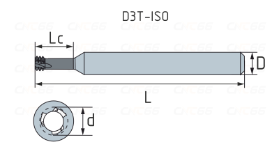D3T-M16x2 Фреза резьбонарезная твердосплавная по металлу