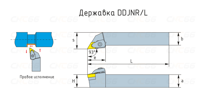 DDJNL2525M15 Резец токарный (державка) по металлу