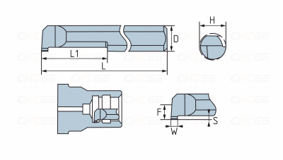 MGR-5-B2.0-L22-JF610M Мини-резец для обработки внутренних прямоугольных канавок с радиусной фаской