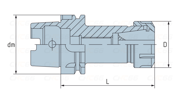 HSK63A-ER16-075 Патрон цанговый Wolverine