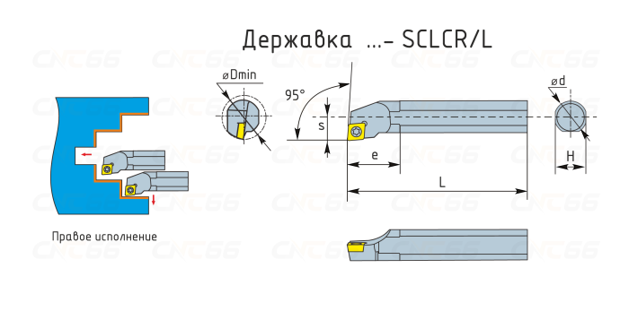 S12M-SCLCL09 Резец токарный (державка) расточной по металлу