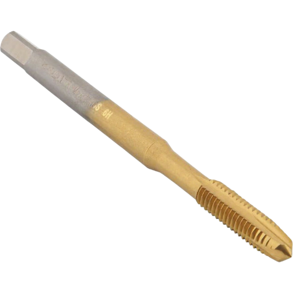 Метчик M6x1 со спиральной подточкой для сквозных отверстий, с покрытием TiN, DIN371 (Palantir)