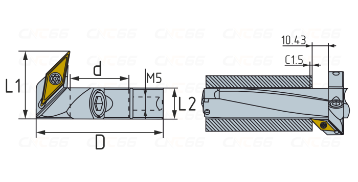 CR-WC22/SP22 Кольцо для снятия фасок 45°