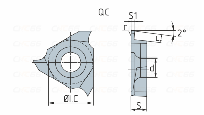 QC22R200R-YBG205 Пластина токарная, отрезная (ZCC-CT)