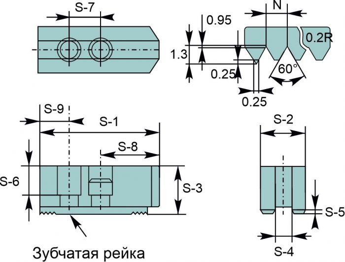 SJ08.95.35.37.14/5.B Кулачки сырые, комплект 3шт. CNC66