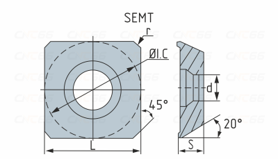 SEMT13T3AGSN-ZY-1310 Пластина фрезерная