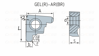 GEL200-100BR Пластина токарная