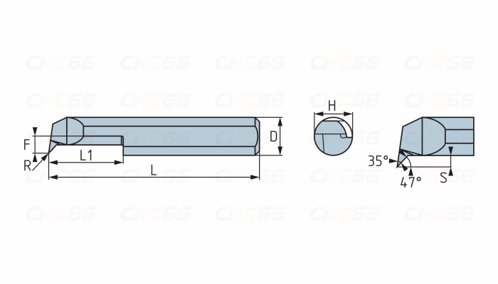 PSBQR3-10L-R0.2-KTX Мини-резец для профильного растачивания