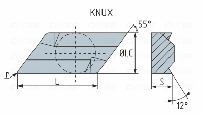 KNUX160410L11-TC33PT-P Пластина токарная