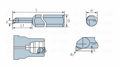 MPR-6-R0.1-L22-JF610M Мини-резец для продольного растачивания