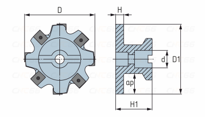 PT02.12B40.160.16.H6 Фреза дисковая насадная