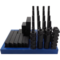 Набор прижимов со шпильками M20 для фрезерного стола с пазом 22 мм, 58 предметов