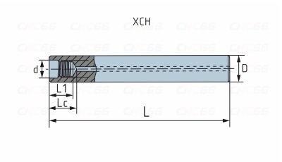 XCH16-100-M8 Цилиндрический хвостовик для сменных фрезерных головок