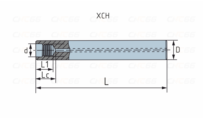 XCH16-100-M8 Цилиндрический хвостовик для сменных фрезерных головок