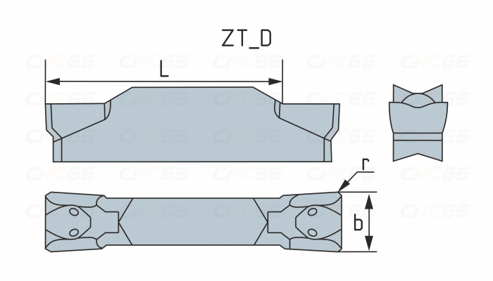 ZTGD0404-MM-YBG205 Пластина токарная