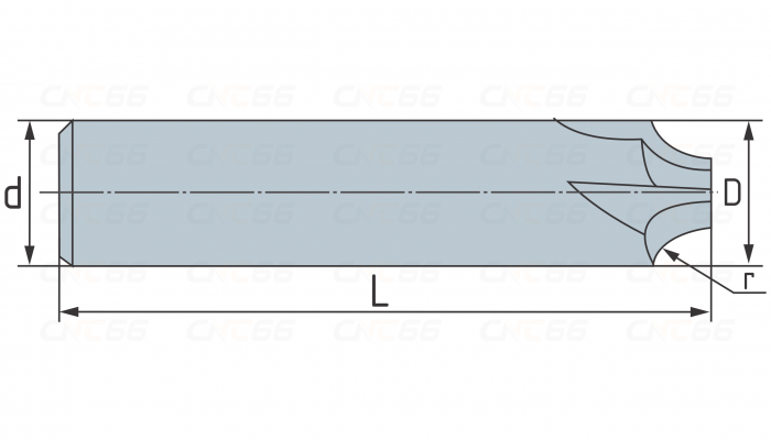 PMK43.z4.08.XX.63.SRF10.TiAlN Фреза для радиусных фасок твердосплавная по металлу
