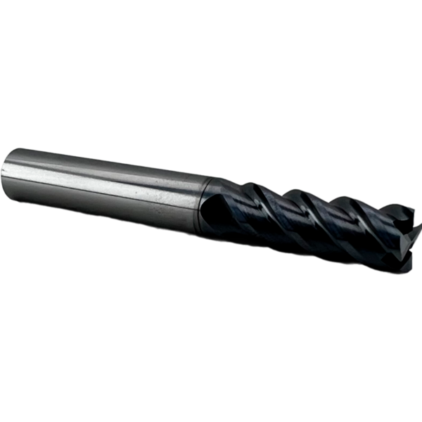 Концевая фреза с плоским торцом 4 зуба, HRC 66, 8х40х8х150L, Угол спирали 45°