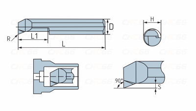 MUR-6-R0.2-L22-JF610M Мини-резец для продольного растачивания