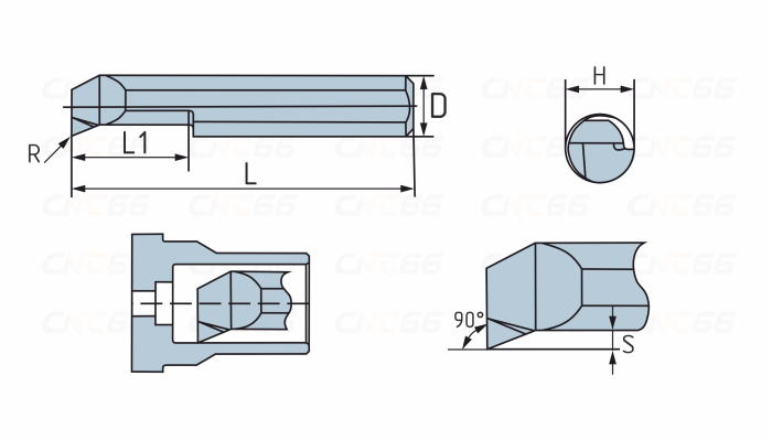 MUR-6-R0.2-L22-JF610M Мини-резец для продольного растачивания