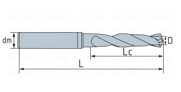 DPMK1.090.10.46.89.AlCrN Сверло твердосплавное по металлу 9 мм