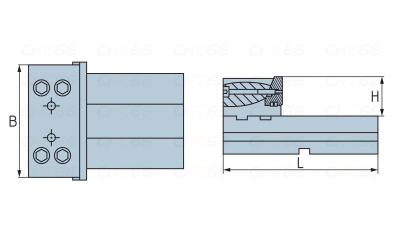 Неподвижный блок свободных (раздельных) модульных тисков ZQ84 ширина губок 175 мм