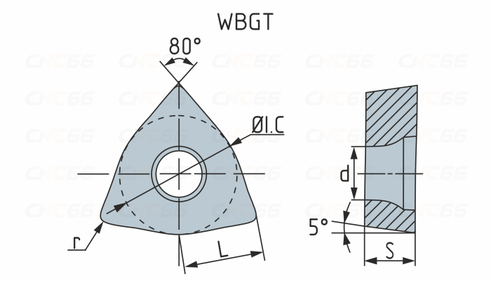 WBGT060101L-XF-HR1135 Пластина токарная