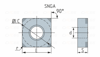 2NU-SNGA120412-KBCN700 Пластина для точения с напайками PCBN
