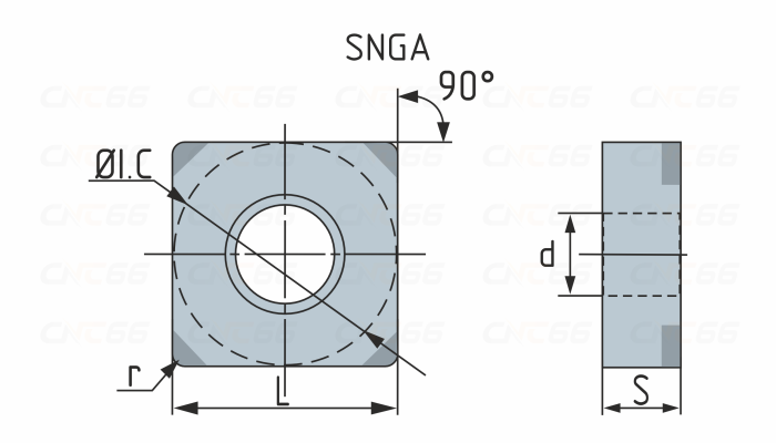 2NU-SNGA120408-KBCN700 Пластина для точения с напайками PCBN