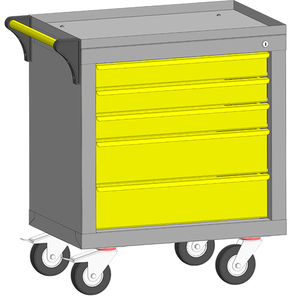 V/S-05.675.450.625 Инструментальная тележка с 5 ящиками