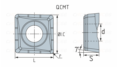 QCMT130408-CM-KL990 Сменная пластина для корпусных сверл