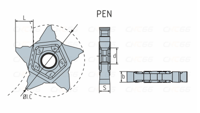 PEN24-320S-DM415 Пластина отрезная, канавочная
