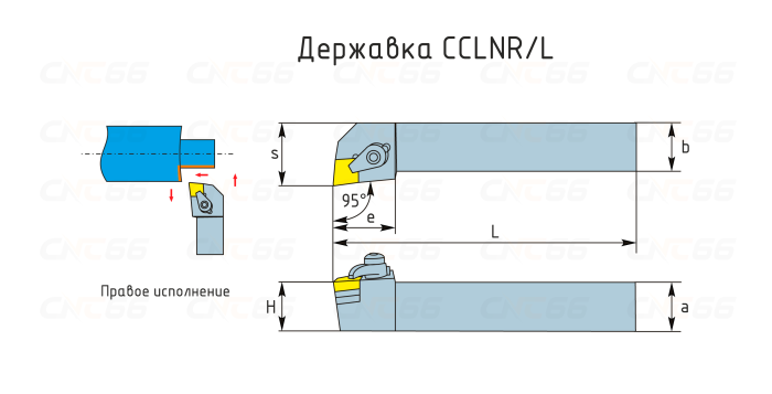 CCLNR2525M12 Резец токарный (державка) по металлу