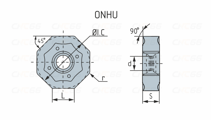 ONHU060408-PF-YBG253 Пластина фрезерная