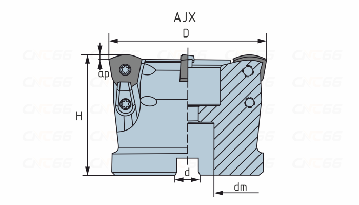 AJX12R50-22-4T Фреза торцевая насадная