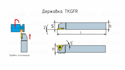 TKGFR2525M-16 Державка канавочная