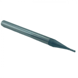 Концевая фреза с плоским торцом 4 зуба, HRC 66, 2х6х4х50L, Угол спирали 45°