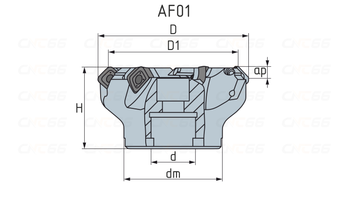 AF01.12A22.063.05 Фреза торцевая насадная