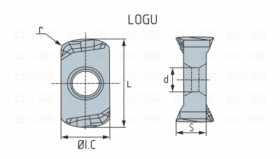 LOGU030310ER-GM-WBPU20 Пластина фрезерная