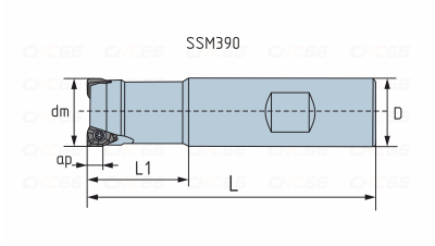 SSM390-035G3203L-ZN04-42CRMO Фреза концевая со сменными твердосплавными пластинами