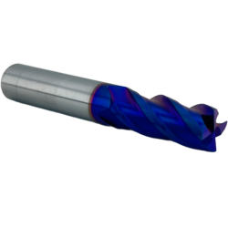 Концевая фреза с плоским торцом 4 зуба, HRC 65, 16х45х16х100L NACO