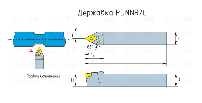 PDNNR3232P15 Резец токарный (державка) по металлу