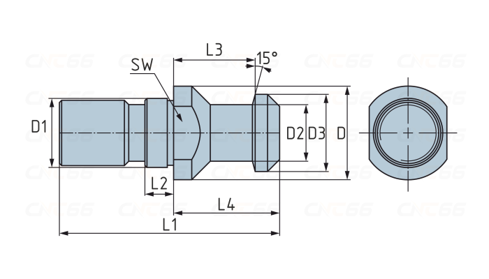 Штревель SK40 без отверстия для СОЖ