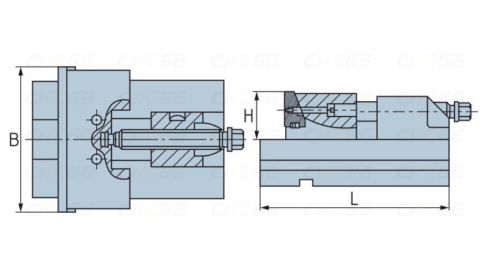 Подвижный блок свободных (раздельных) модульных тисков ZQ84 ширина губок 125 мм