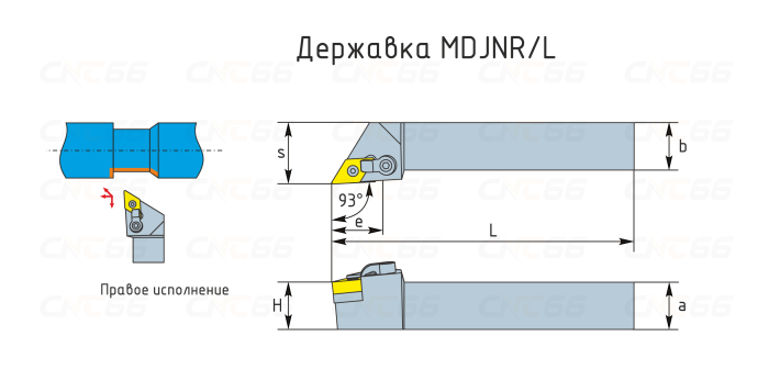 MDJNR3232P1504 Резец токарный (державка) по металлу